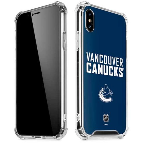 NHL Vancouver Canucks Solid Background iPhone XS Max Clear Case